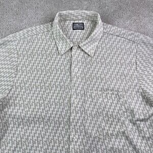 Vintage O'Neill Shirt Mens Large Tan Geometric Camp Surfer 90s Made in USA